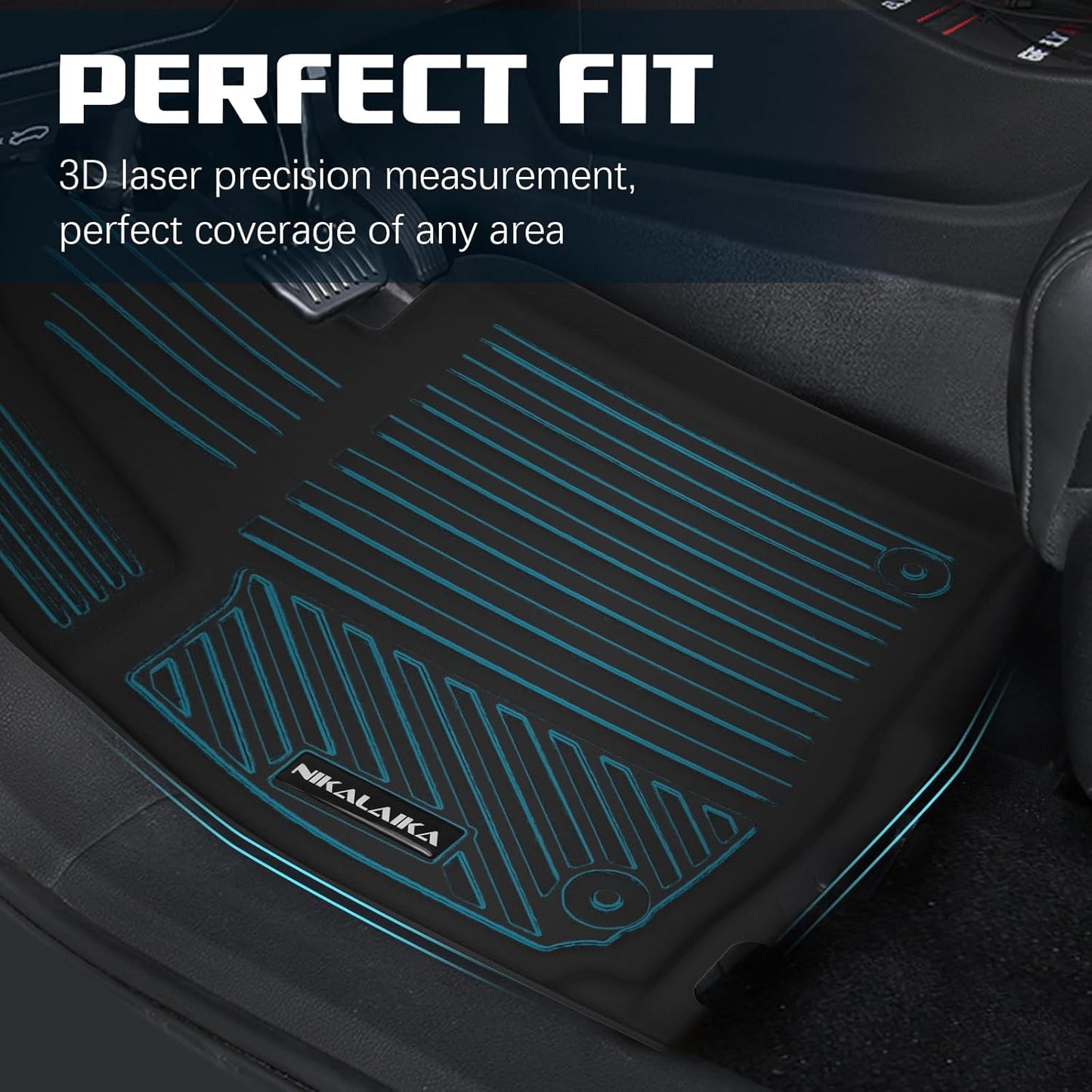 Floor Mats & Cargo Liner & Backrest Mat for 2024 2025 2026 Chevrolet/Chevy Trax All Weather Protection TPE Rubber Full Set Automotive Floor Liners Accessories, Odorless Anti-Slip, Black