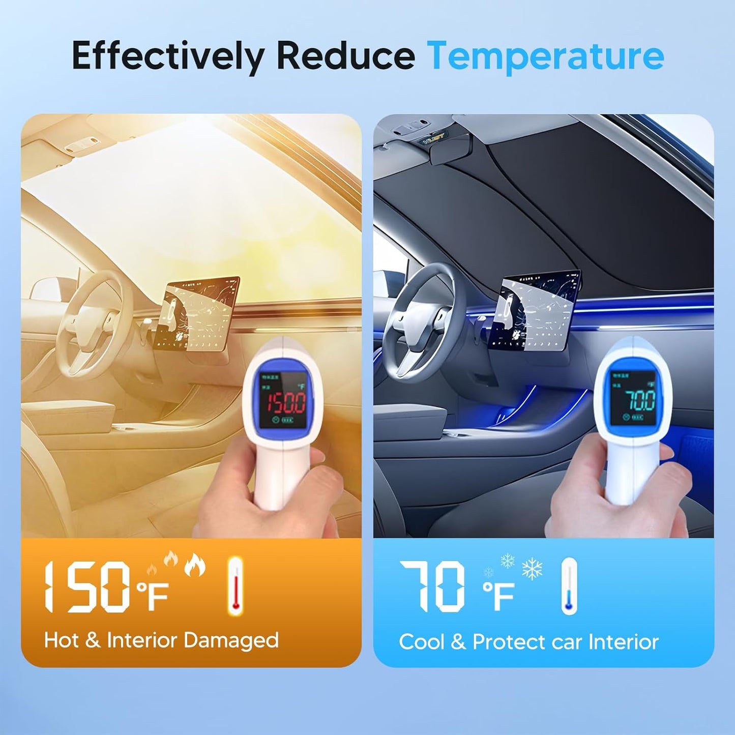 KUST Windshield Sun Shade for Toyota RAV4 2019-2022 2023 2024 2025 2026 Window Accessories Shade Sun Visor Cover Foldable Block UV Rays - Colors G