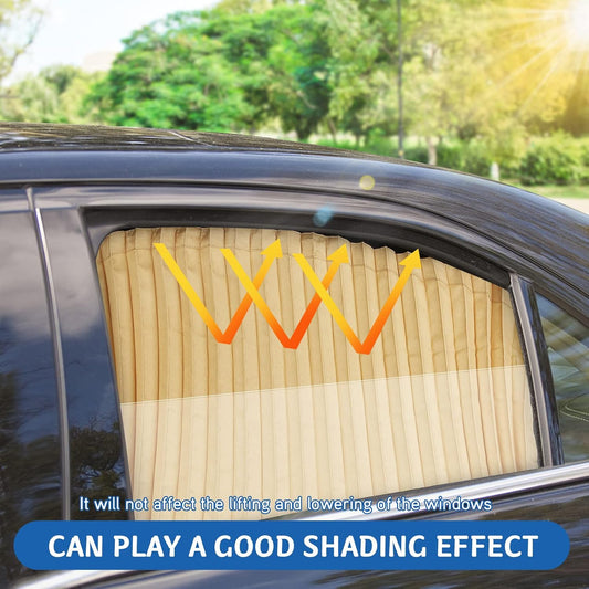 ZATOOTO Suede Car Window Shades 4PCS - Car Window Covers for Ultimate Privacy, UV Protection, and Heat Insulation, Side Window Sun Shade Perfect for Camping, Travel, Baby Safety, and Daily Use