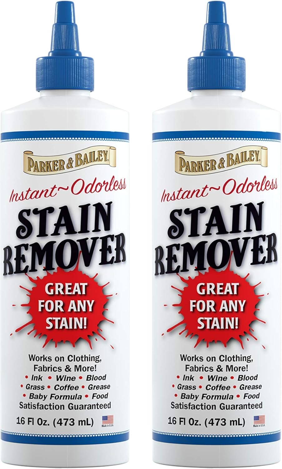 Parker and Bailey Stain Remover- Blood Stain Remover for Carpet, Clothes, Sheets and Mattress - Garment and Fabric Laundry Stain Remover - 16oz