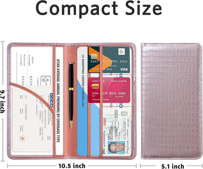 CoBak Car Registration and Insurance Holder - Vehicle Glove Box Car Organizer,Auto Truck Comparment Accessories Case with Magnetic Closure for Driver License,Cards - Colors B