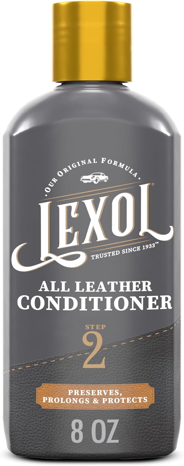 Lexol All Leather Conditioner for Car Seats and Interiors, Couches and Furniture, Shoes and Boots, Bags and Jackets, Baseball Gloves, Horse Saddles, 8oz