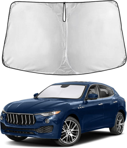EcoNour Car Windshield Sun Shade | 2025 Upgraded Innovative No-Light-Pass Technology for Maximum Coverage | Foldable Sun Shade Keeps Your Vehicle Cool | Must-Have Car Accessories | Small (59" x 29") - Colors E