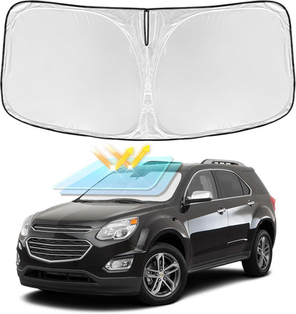 for Toyota Tacoma 2016-2023 2024 2025 2026 Sun Shade Sunshade Windshield Cover - 4 Layers Front Window Shade Custom Fit Tacoma 2Dr 4Dr Pickup Sun Visor 240T Shade Blocks UV Rays Car Accessories - Colors E