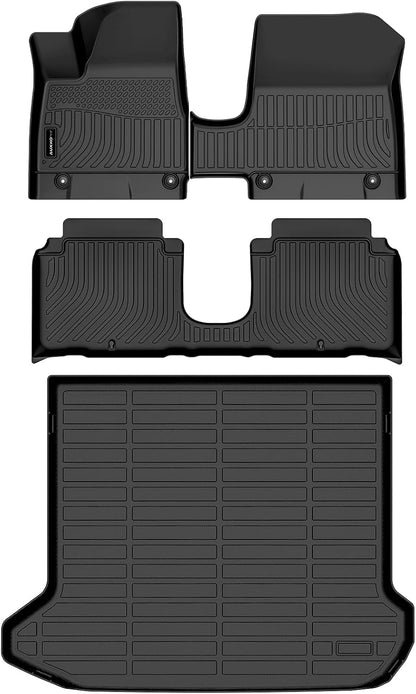 Auxko All Weather Floor Mat & Cargo Mat Fit for 2026 2025 2024 2023 2022 Hyundai Tucson Hybrid(Not PHEV) TPE Liner Tucson Accessory Set All Season Odorless Anti-Slip Floor Liner