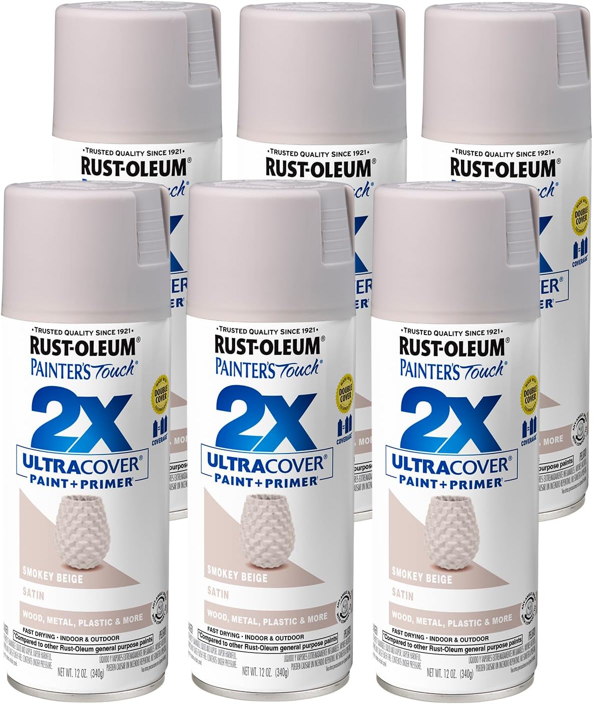 Rust-Oleum 334029 Painter's Touch 2X Ultra Cover Spray Paint, 12 oz, Gloss Clear - Colors E