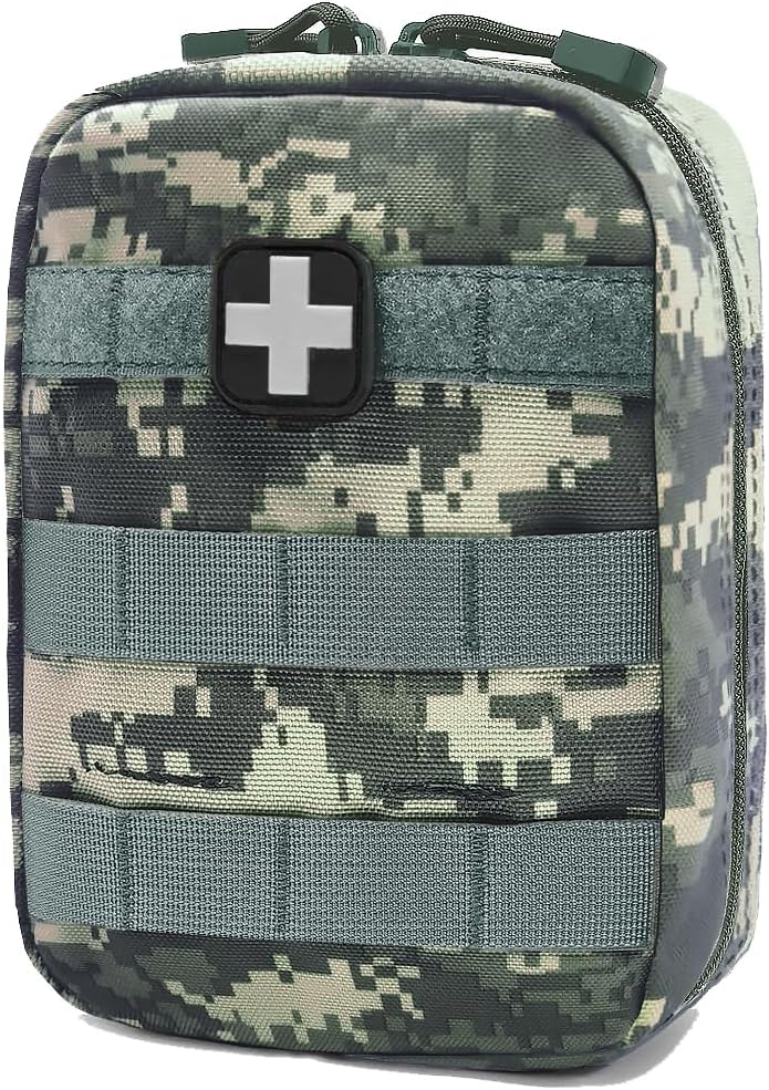 Carlebben EMT Pouch MOLLE Ifak Pouch Tactical MOLLE Medical First Aid Kit Utility Pouch (With Medical Supplies)