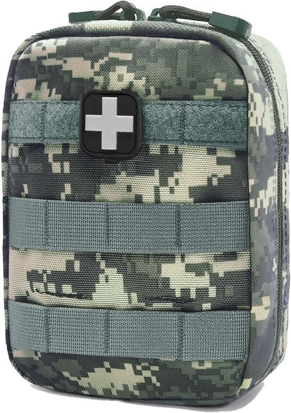 Carlebben EMT Pouch MOLLE Ifak Pouch Tactical MOLLE Medical First Aid Kit Utility Pouch (With Medical Supplies)