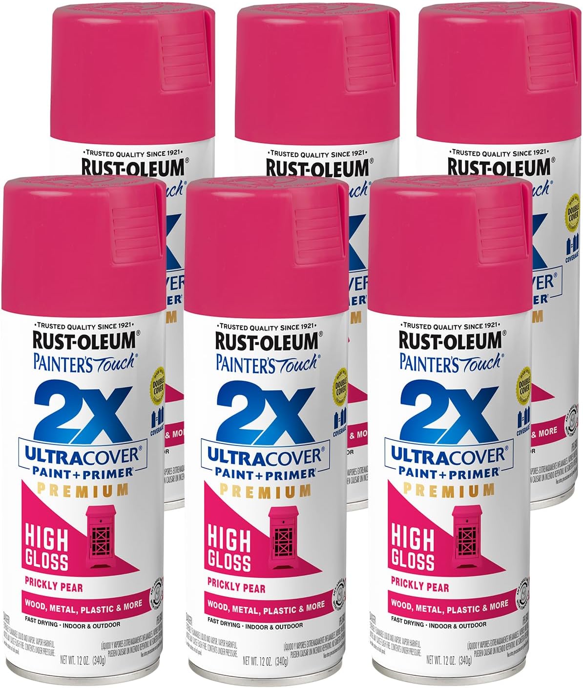 Rust-Oleum 334029 Painter's Touch 2X Ultra Cover Spray Paint, 12 oz, Gloss Clear - Colors F