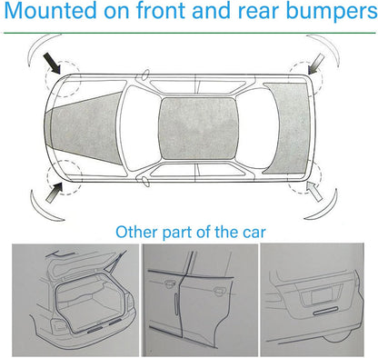 Anti-Collision Patch Car Bumper Guard Strip Anti-Scratch Bumper Protector Trim Universal Rear Bumper Protector Car Door Edge Guards Car Side Door Edge Guards Protector (Black-4Pack)
