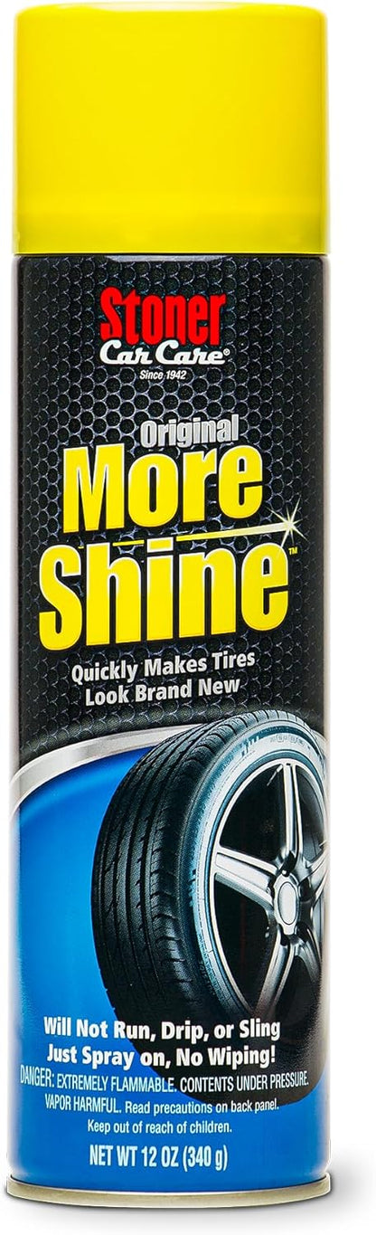 Stoner Car Care 91044-2PK Original More Shine Tire Shine Spray – Tire Dressing Restores Deep Matte Black Finish with Long-Lasting Rain-Resistant Protection, Dry-to-Touch – 12 oz (Pack of 2)