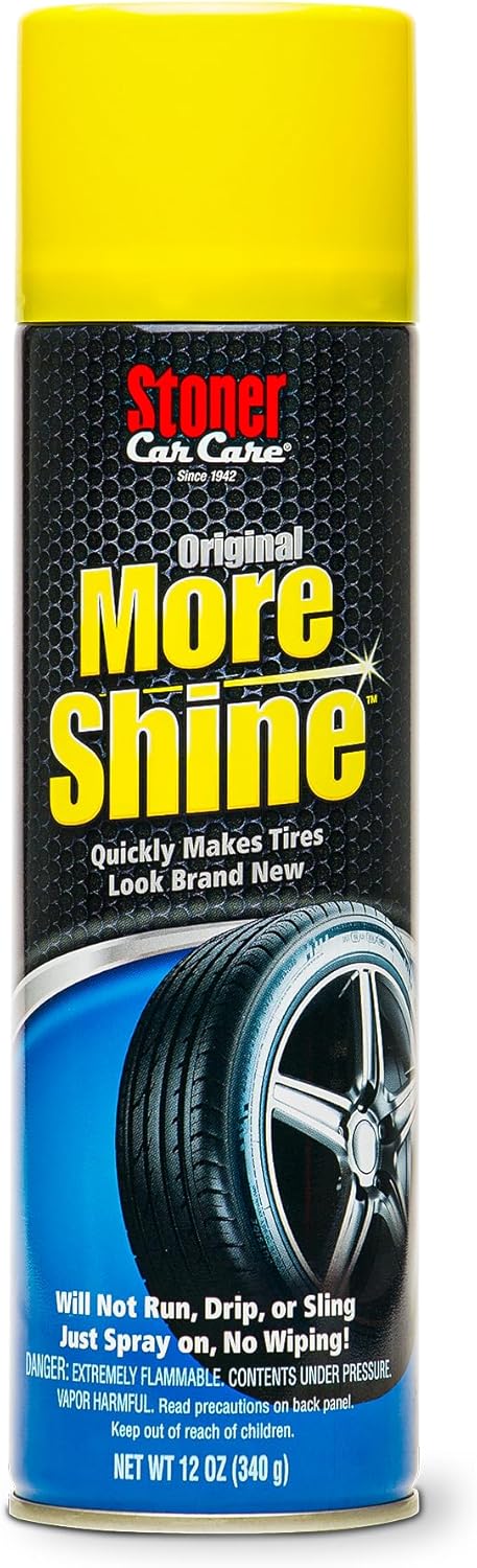 Stoner Car Care 91044-2PK Original More Shine Tire Shine Spray – Tire Dressing Restores Deep Matte Black Finish with Long-Lasting Rain-Resistant Protection, Dry-to-Touch – 12 oz (Pack of 2)