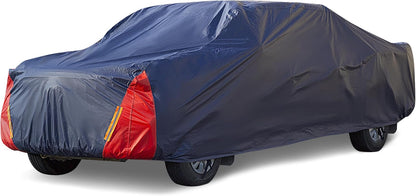 Car Cover Waterproof All Weather for Automobiles, 6 Layers Outdoor Full Exterior Cover Rain Sun UV Snowproof Protection with Zipper Cotton, Mirror Pocket for Sedan (190-195 inch)