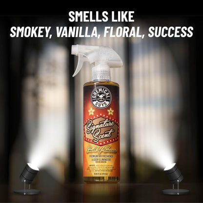 Chemical Guys AIR_069_16 Signature Scent Premium Air Freshener and Odor Eliminator, Smell of Success (Great for Cars, Trucks, SUVs, RVs, Home, Office & More) 16 fl oz