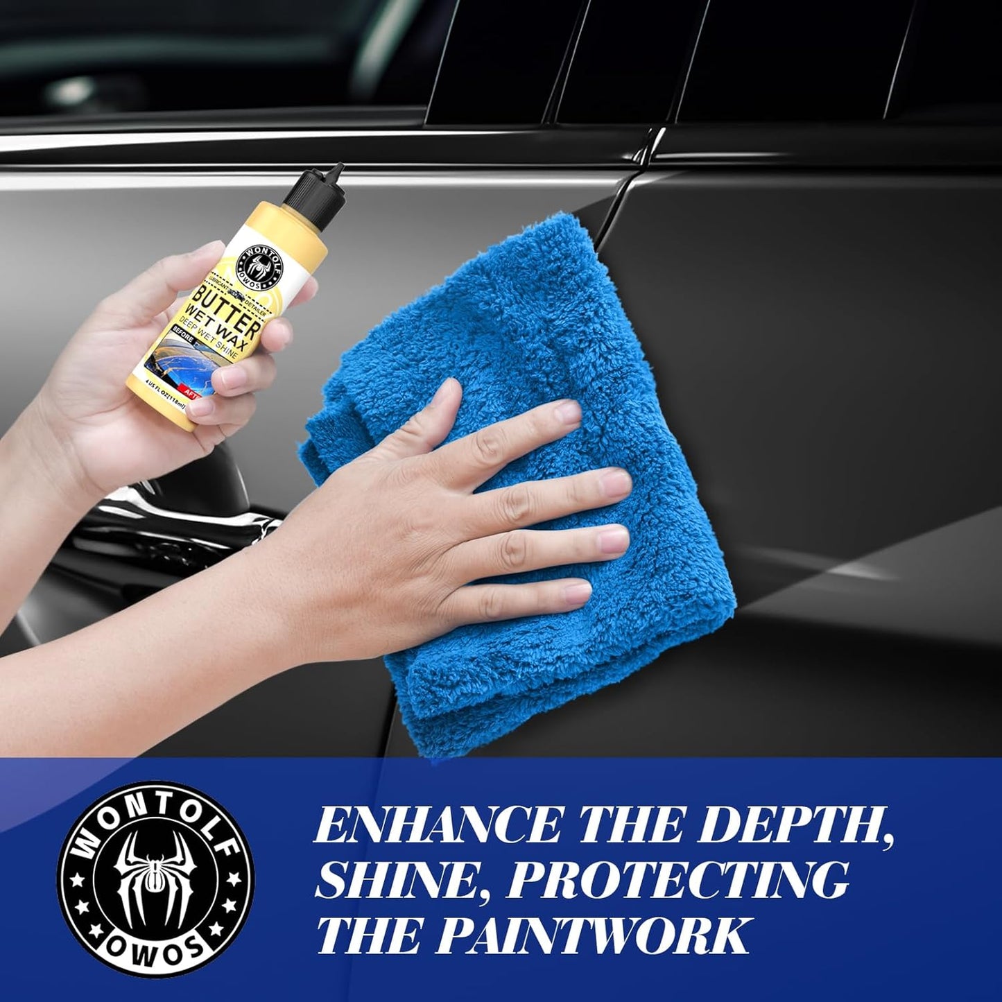 Wontolf Clay Bar Kit, Complete Clay Bars Auto Detailing Clay Luber Lubricant Car Wash Kit, Premium Grade 4 Clay Bars, Lubricant Tablets 10 Pack, Car Detailing Kit for Detailing Cleaning
