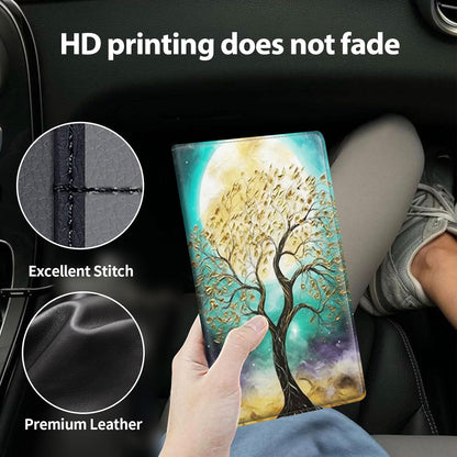 Car Registration and Insurance Holder, Leather Car Glove Box Organizer, Cool Car Accessories for ID, Driver's License Cards & Essential Document, business cards, Men&Women, Retro Audio Cassette