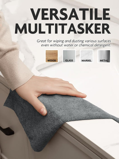 Fantasticlean Microfiber Cleaning Cloth Roll -75 Pack, Tear Away Microfiber Towels, 12" x 12", Reusable, Washable, Scratch Free, Ultra Absorbent for All-Around Cleaning Supplies (DimGray)