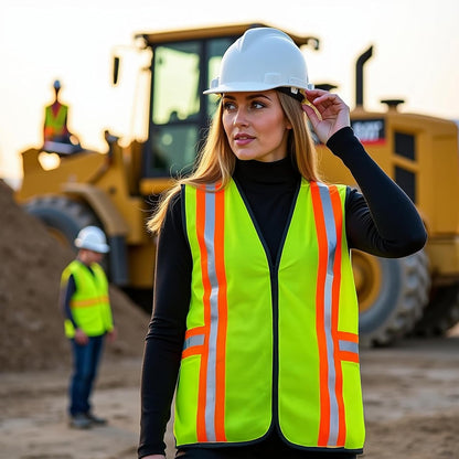 G & F Products High Visibility Reflective Safety Vest, One Size, Machine Washable Work Vest for Jobsite Safety