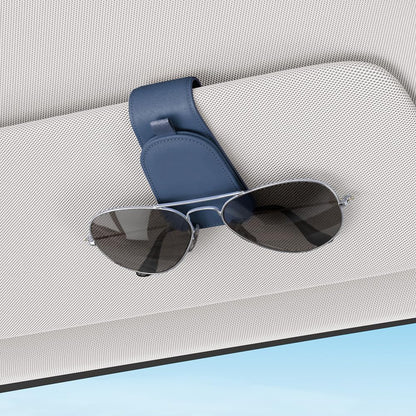 Sotfamily Sunglass Holder for Car Visor, Suede Cloth Magnetic Sunglass Organizer for Car Accessories, 2 Packs, Black