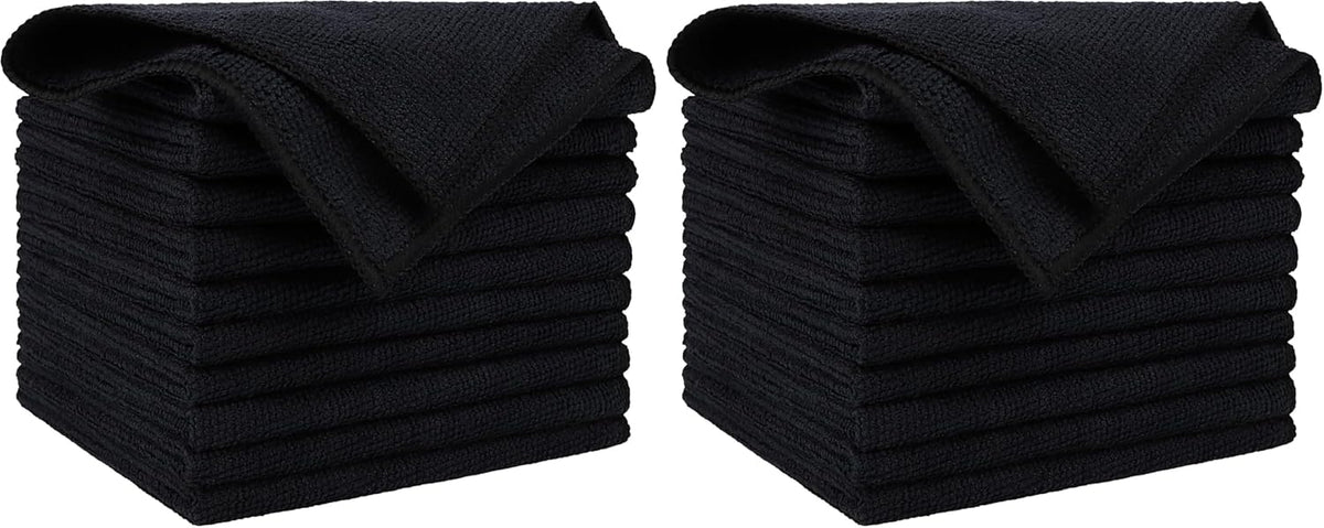 AIDEA Microfiber Cleaning Cloth, 50PK, Microfiber Towels for Cars, Premium Wash Cloths, Dusting Cloth Cleaning Rags, Absorbent Towels for SUVs, House, Kitchen, Window, Cleaning Supplies12×12"