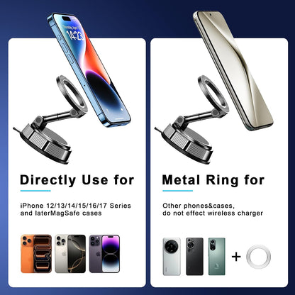 Qifutan Car Phone Holder Mount Phone Mount for Car Windshield Dashboard Air Vent Universal Hands Free Automobile Cell Phone Holder Fit for iPhone Smartphone Camera Mounts