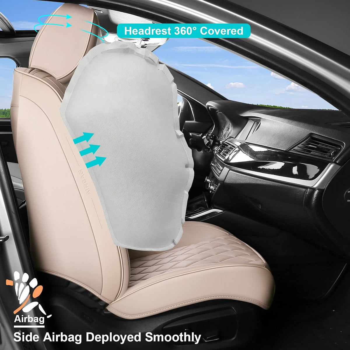 Car Seat Covers Full Set, Pink Leather Seat Covers for Car 5 Seats, Waterproof Car Seat Protector Front Seats Back Seat Cover, Automotive Carseat Cover Universal Fit for Most Cars SUV