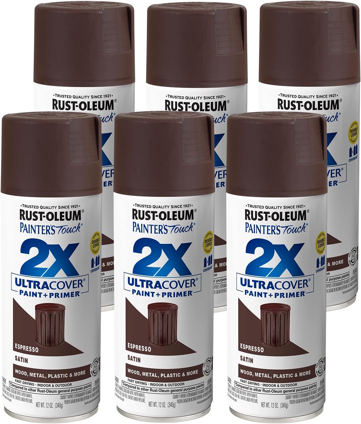 Rust-Oleum 334029 Painter's Touch 2X Ultra Cover Spray Paint, 12 oz, Gloss Clear - Colors C