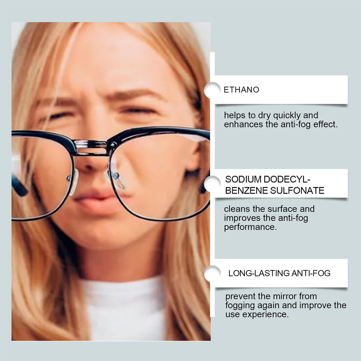 JoanofArc Anti-Fog Spray for Glasses, Lens Cleaner Spray, Prevents Fog on Goggles, Masks, Swim & Ski Goggles, Mirrors & Windshields, Improve Visibility, 20ml Travel Size(0.68 fl oz Each)