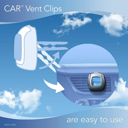 Febreze Car Vent Clips Air Freshener Smoke Odor Eliminator, Citrus Scent 2 Pack