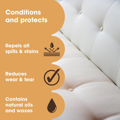 Furniture Clinic Leather Cleaning Wipes | 80 Count | 4-in-1 Clean, Nourish, Condition, & Restore Leather & Vinyl Furniture, Handbags, Jackets, Car Seats, Interiors & More | Residue & Streak-Free