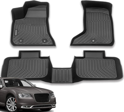 All Weather Floor Mats for 2016-2019 Chevy Cruze (No Fit 2016 Cruze Limited), Chevy Cruze Floor Mats, 1st and 2nd Maximum Coverage, 3D Waterproof TPE Rubber Protector Car Mats Full Set Liners