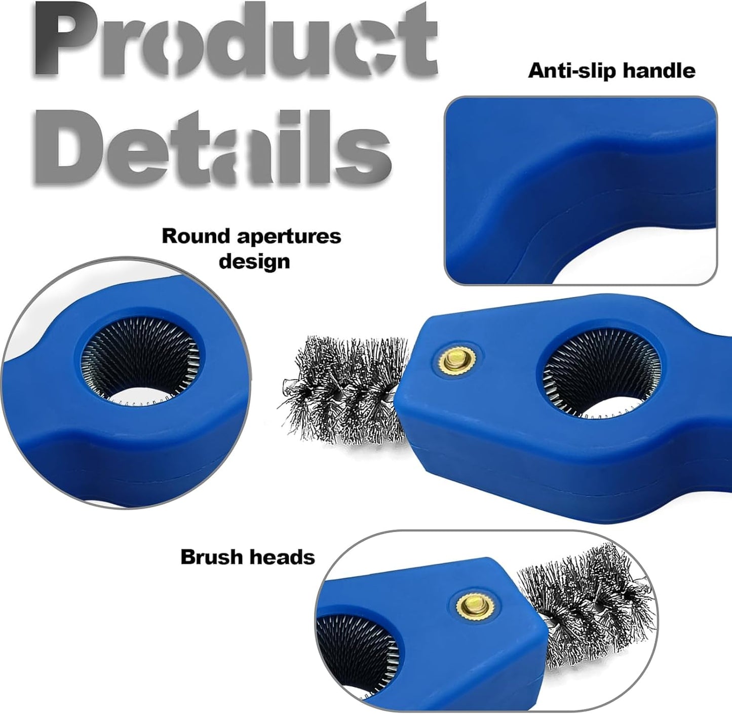 4 in 1 Car Battery Cleaning Brush,Anti-Corrosion Battery Terminals,Copper Pipes Cleaner Brush Tool,Universal for Automotive and Marine for Plumbing Installation Soldering Brazing