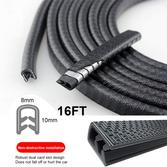 Car Door Edge Guards Clear, 16Ft Rubber Seal Protector U Shape Edge Trim Car Door Edge Protection Fit for Most Car