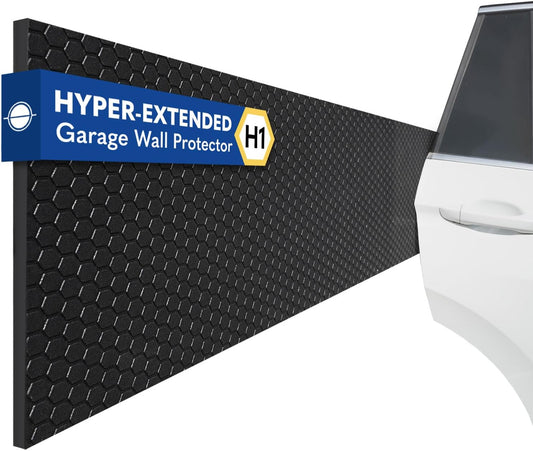 H1 Garage Wall Protector Car Door Wall Protector, Tool-Free, Designed in Australia (White, 2 Pack)