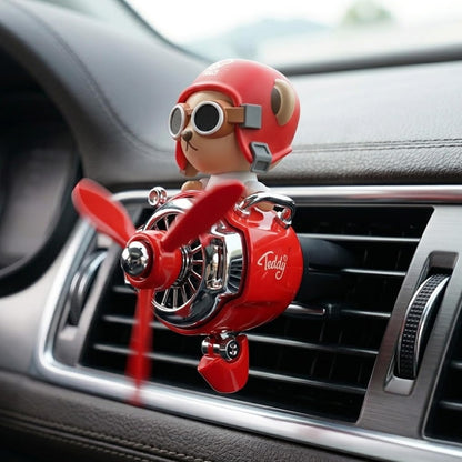 Pilot Car Air Freshener, Cute Dog Car Vent Clip Air Freshener Automotive Air Outlet Fan Diffuser, Automotive Interiors Vent Decoration (Shake Head Style - Dog)