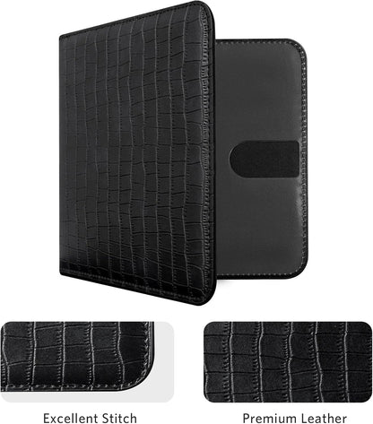CoBak Car Registration and Insurance Holder - Men and Women Small Lightweight Vehicle Glove Box Car Organizer, Auto Truck Comparment Accessories Case for Essential Document, Driver License (Black)
