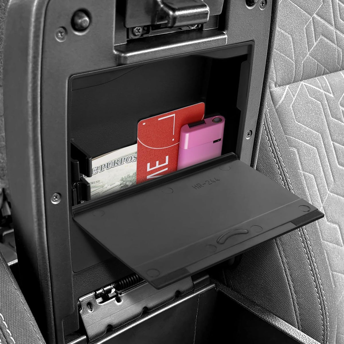 Glove Box Dividers Organizer Compatible with Toyota 2016-2020 2021 2022 2023 Tacoma Accessories Black ABS Material Center Console Organizer