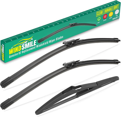 26" 16" 12" Windshield Wiper Blades Replacement for Toyota RAV4 2019 2020 2021 2022 2023 2024 2025 RAV 4 / Mazda 5 2006-2015 Premium All Weather Front Rear Wipers Set - OEM Quality (Pack of 3) - Colors A