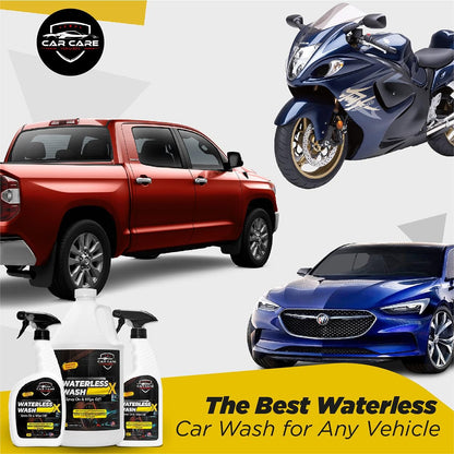 Waterless Wash X-Car Detailing Without Water (128 oz Gallon) Quick Detailer for Any Vehicle-Wash in Your Garage, at Work, or Anywhere-Spray On & Wipe Off