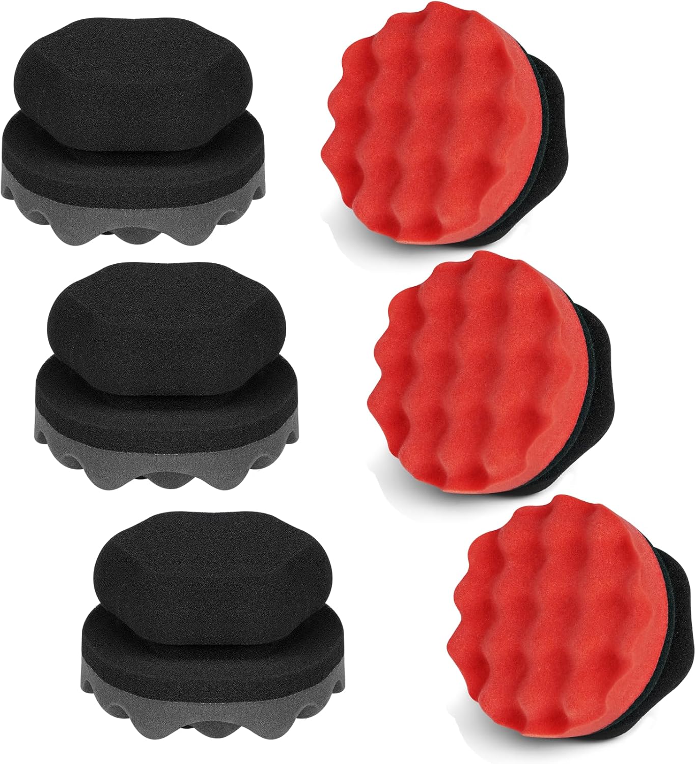 2 Pack Large Tire Shine Applicator Pad, Tire Hex Grip Applicator, Tire Shine Car Detailing Foam Sponge Tool, Reusable Car Cleaning Supplies After Car Wash Tire Cleaner for Applying Tire Shine