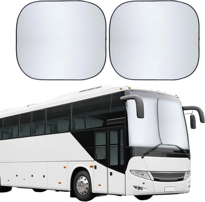EcoNour 2 Piece Foldable Car Windshield Sun Shade – UV & Heat Protection, Interior Cooling, Durable Upgraded Design, Easy Fold, Front Window Sunshade - Medium (31" L x 28" W)