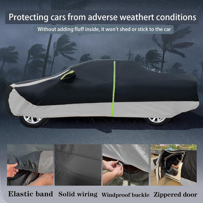 SUV car Cover All Weather Waterproof Murano, Subaru Outback/Solterra，Cadillac XT5/SRX, Buick Envision and Other Models -Outdoor Sunshade Protection with Zipper (Length 188 to 195 inch)