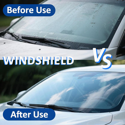 Oil Film Remover for Car Windshield - Glass Cleaner Spray Anti-Fog Rain Repellent - Removes Grease Silicone Water Spots Road Grime - Interior Exterior Windows (2, Fluid Ounces)