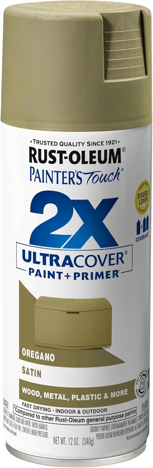 Rust-Oleum 334029 Painter's Touch 2X Ultra Cover Spray Paint, 12 oz, Gloss Clear - Colors C
