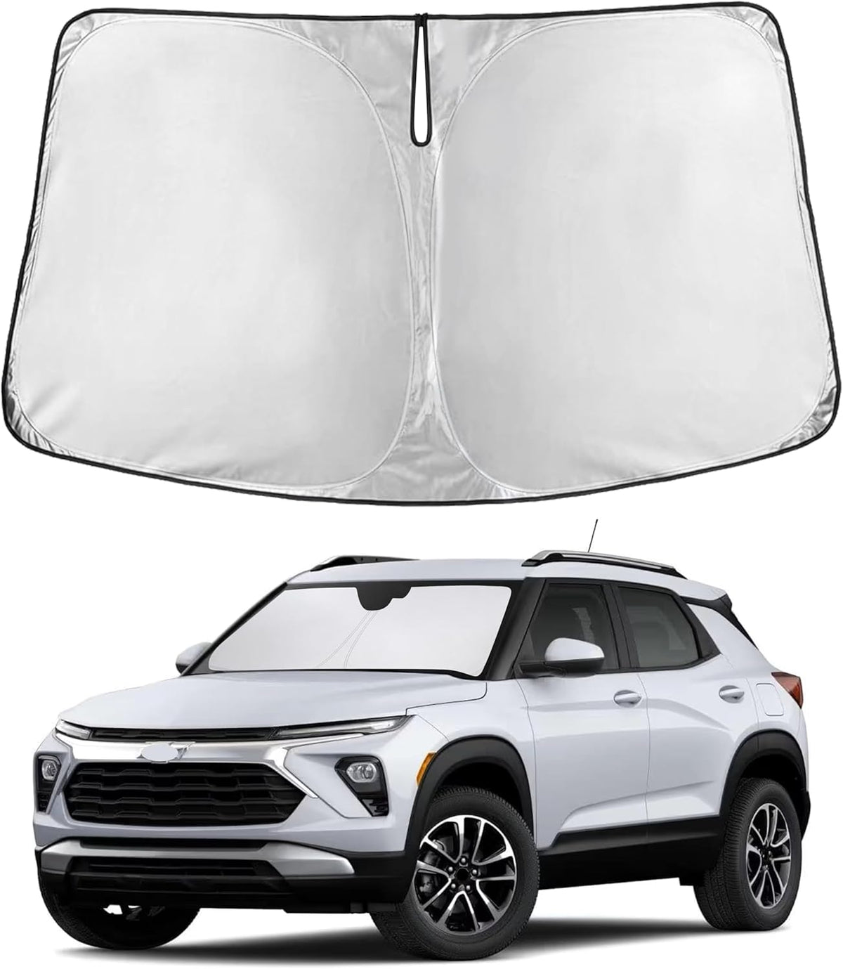 EcoNour Car Windshield Sun Shade | 2025 Upgraded Innovative No-Light-Pass Technology for Maximum Coverage | Foldable Sun Shade Keeps Your Vehicle Cool | Must-Have Car Accessories | Small (59" x 29") - Colors G
