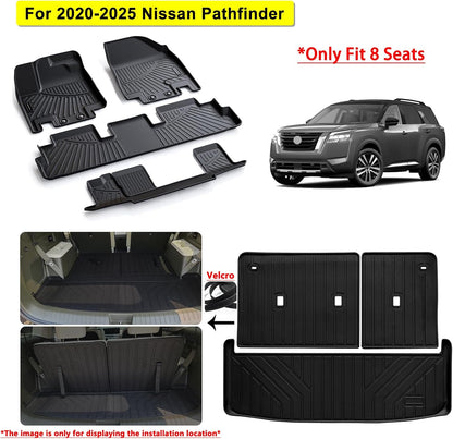 Floor Mats & Trunk Mat for 2012-2017 Chevy Equinox/GMC Terrain,TPE All Weather Protection 2 Rows Car Floor Liners with Cargo Liners for Chevrolet Equinox Accessories