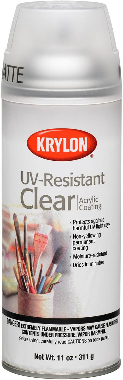 Krylon K01305 Gallery Series Artist and Clear Coatings Aerosol, 11-Ounce, UV-Resistant Clear Gloss