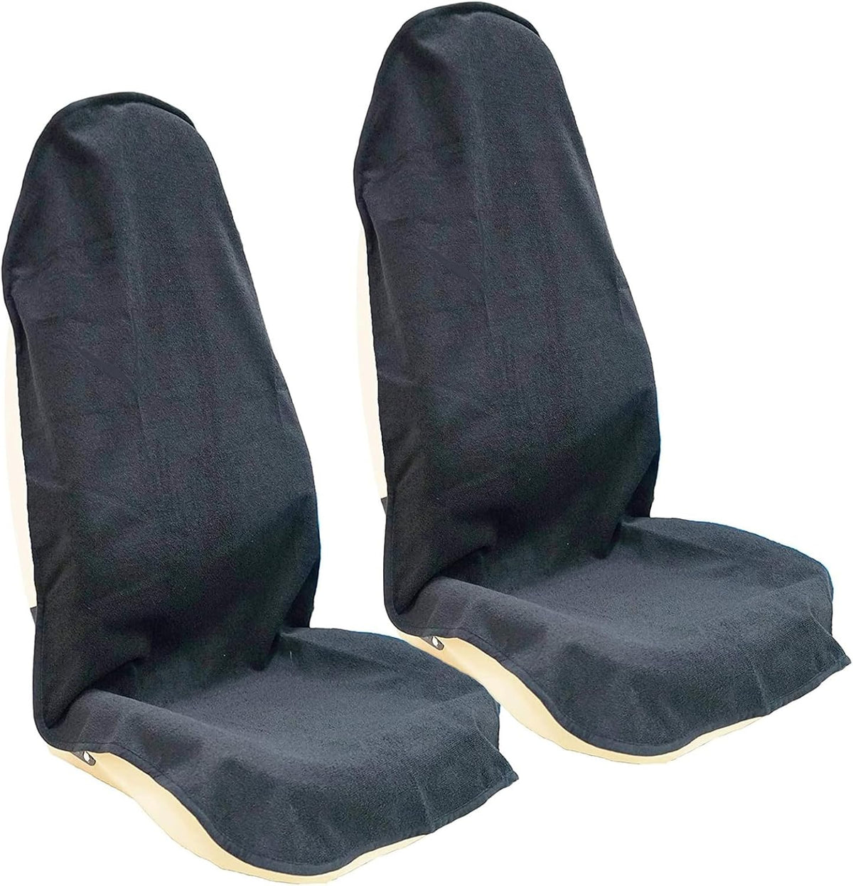 Car Seat Cover Protector Front Seats,for Gym Workout,Running,Swimming,Beach and Hiking,Waterproof Sweat Towel Bucket Seat Covers for Cars SUV Trucks (Black, 1Pcs)