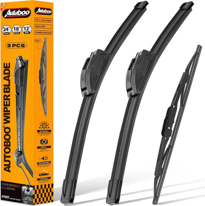 AUTOBOO 3-Pack Windshield Wiper Blades for Subaru Outback 2020-2025, Original Equipment Replacement 26"+18" Front and 16" Rear, All-Weather Performance, Easy One-Click Install
