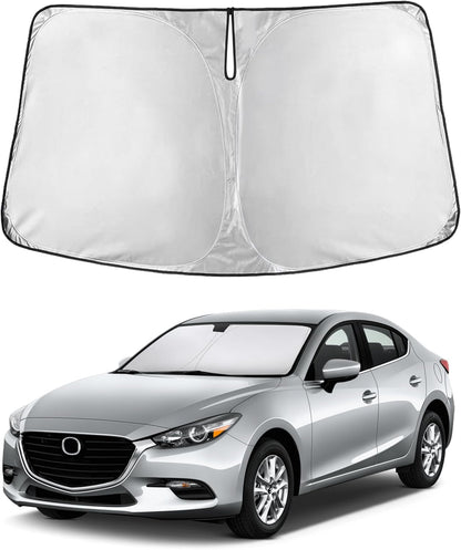 EcoNour Car Windshield Sun Shade | 2025 Upgraded Innovative No-Light-Pass Technology for Maximum Coverage | Foldable Sun Shade Keeps Your Vehicle Cool | Must-Have Car Accessories | Small (59" x 29") - Colors B